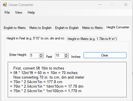 Height Converter